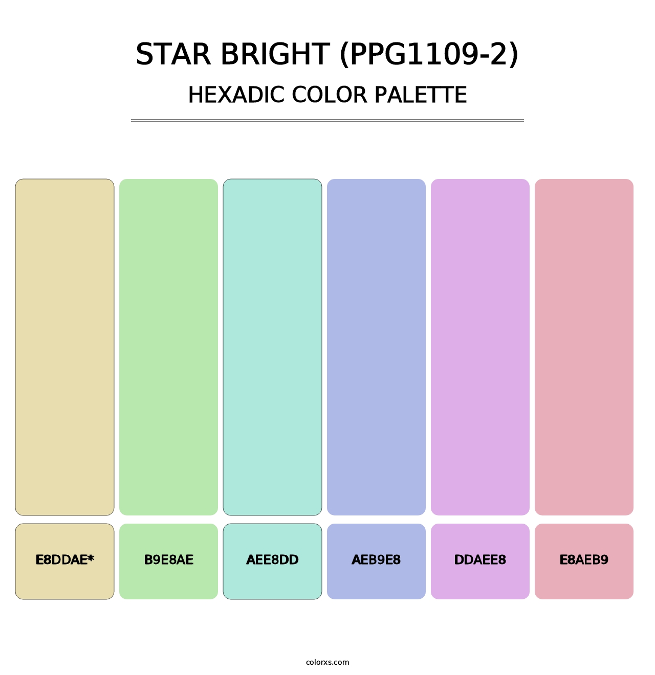 Star Bright (PPG1109-2) - Hexadic Color Palette