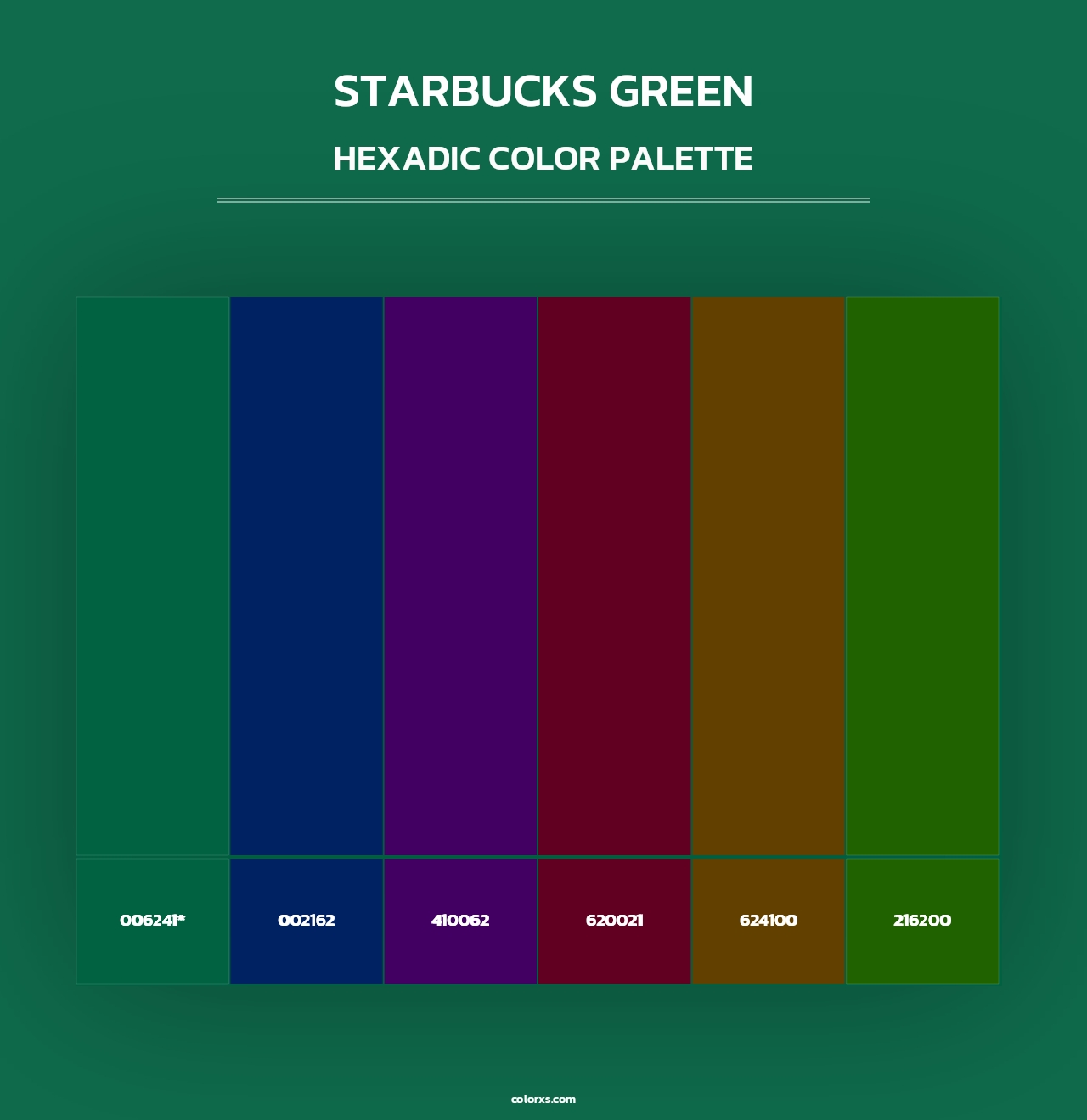 Starbucks Green - Hexadic Color Palette