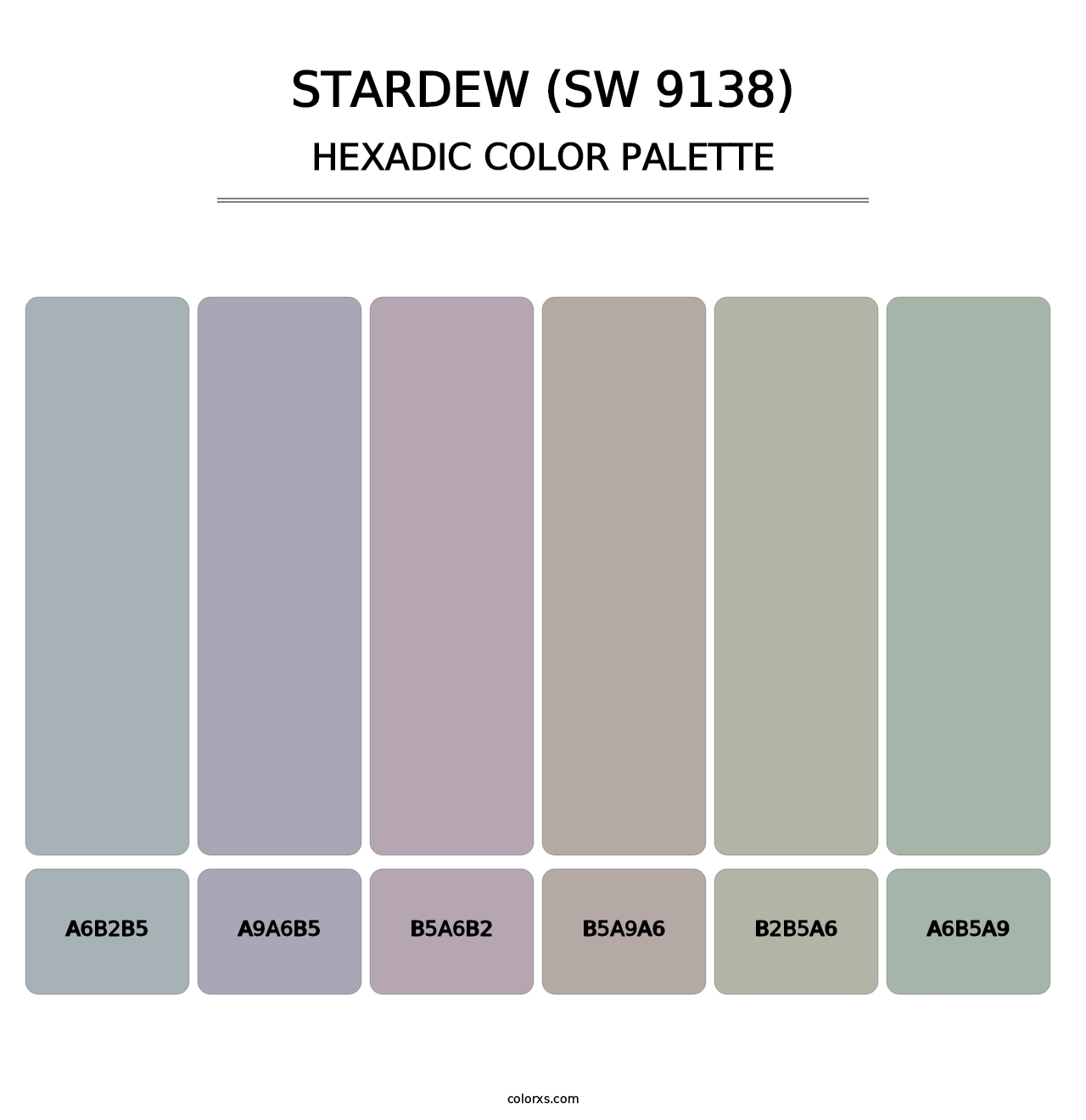 Stardew (SW 9138) - Hexadic Color Palette
