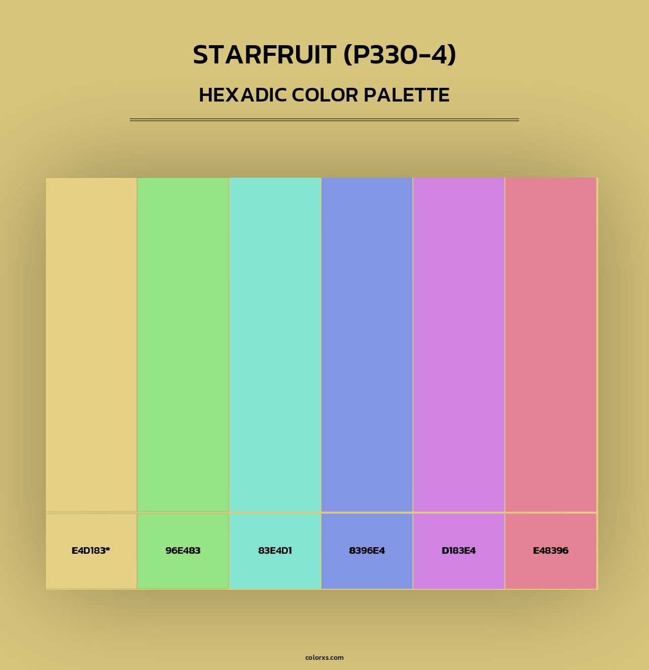 Starfruit (P330-4) - Hexadic Color Palette