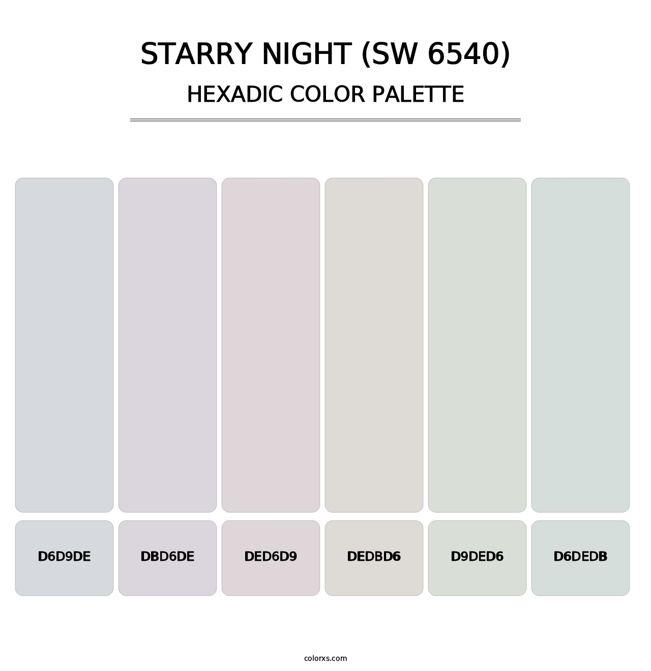 Starry Night (SW 6540) - Hexadic Color Palette