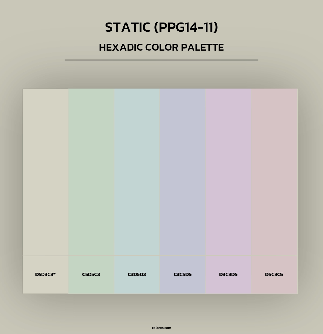Static (PPG14-11) - Hexadic Color Palette