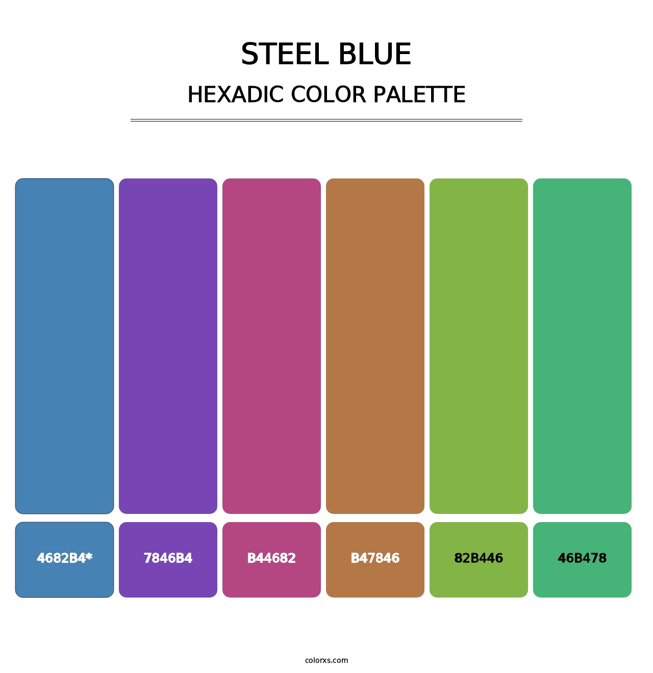 Steel Blue - Hexadic Color Palette