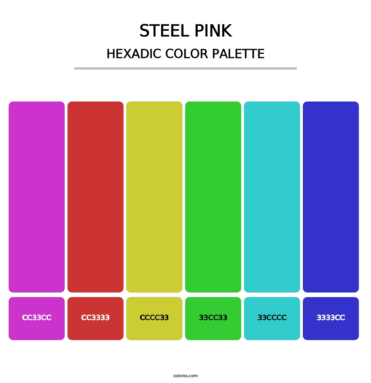 Steel Pink - Hexadic Color Palette