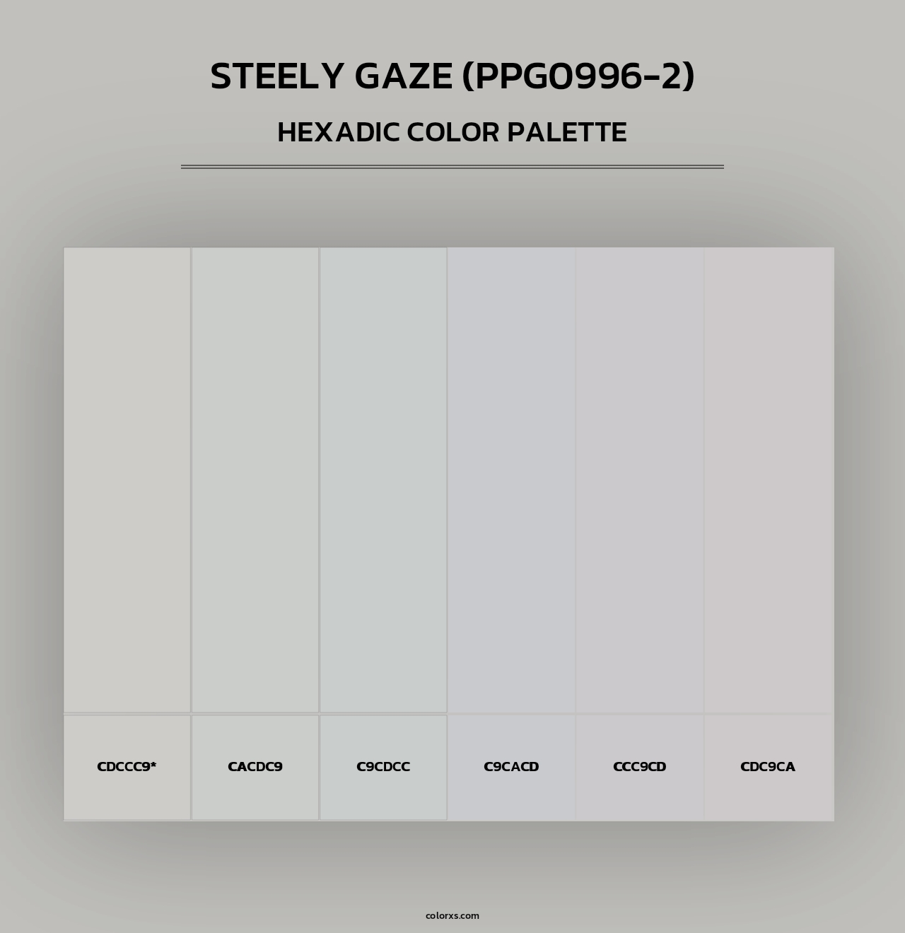 Steely Gaze (PPG0996-2) - Hexadic Color Palette