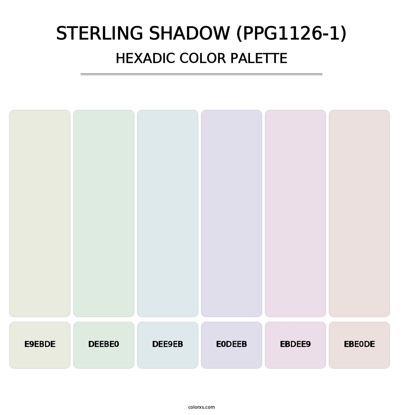 Sterling Shadow (PPG1126-1) - Hexadic Color Palette