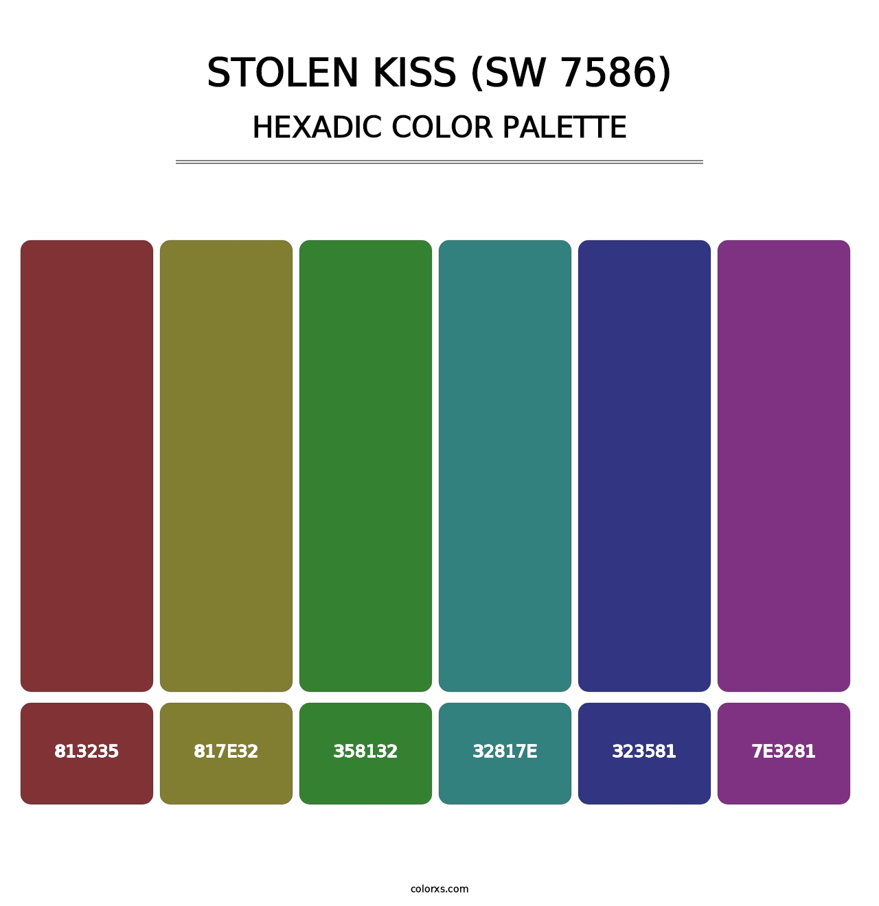 Stolen Kiss (SW 7586) - Hexadic Color Palette