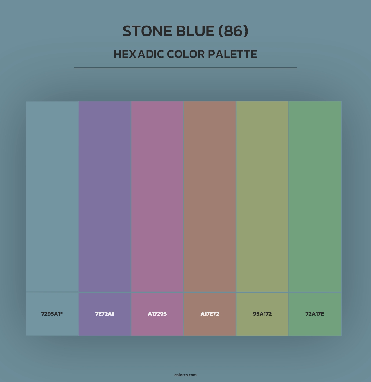 Stone Blue (86) - Hexadic Color Palette