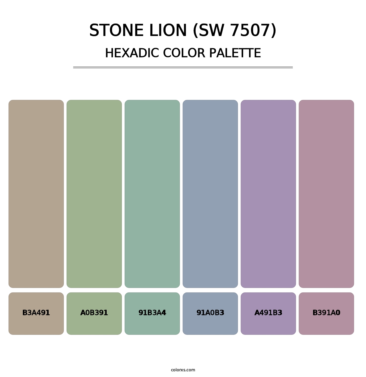 Stone Lion (SW 7507) - Hexadic Color Palette