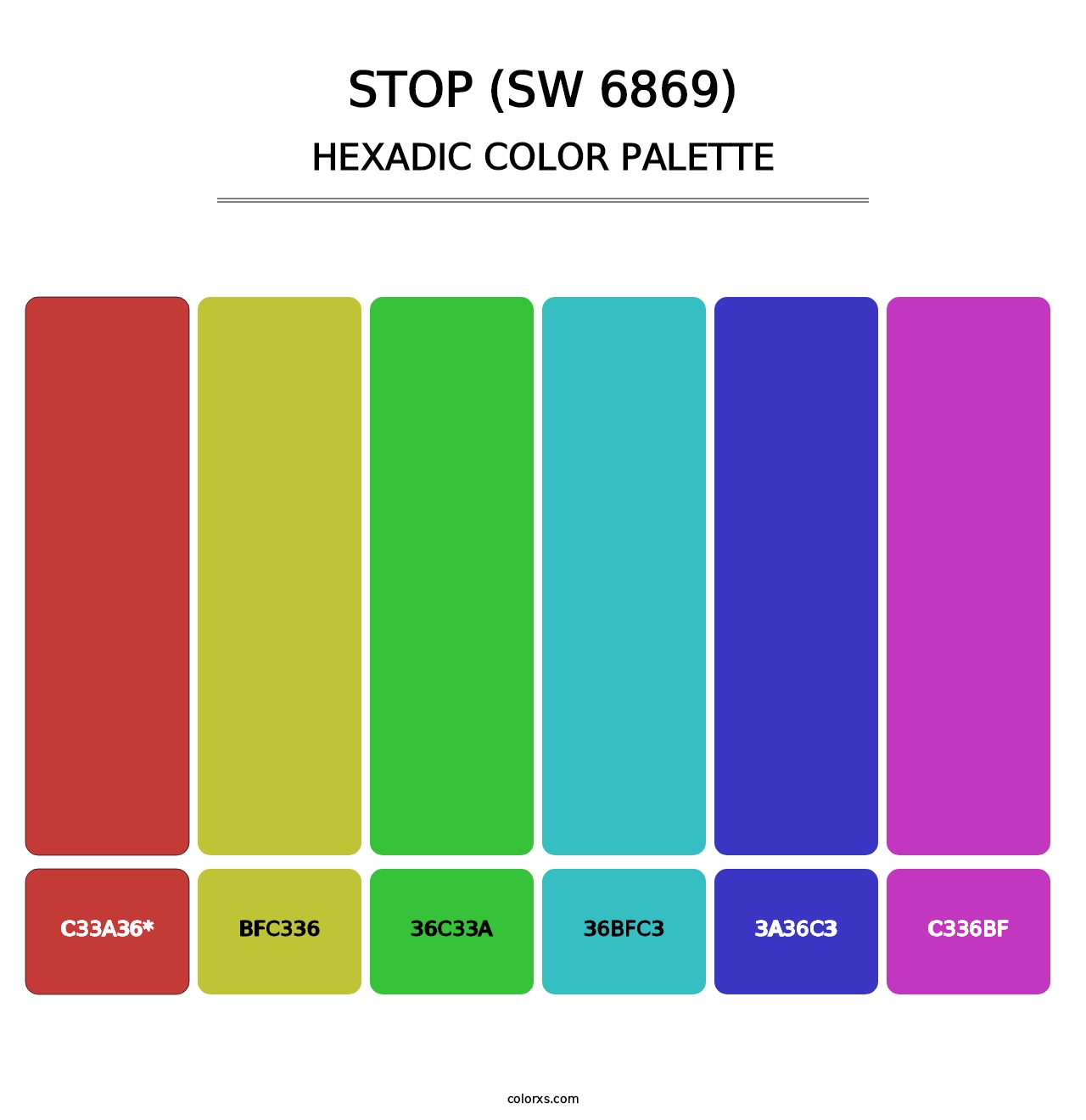 Stop (SW 6869) - Hexadic Color Palette