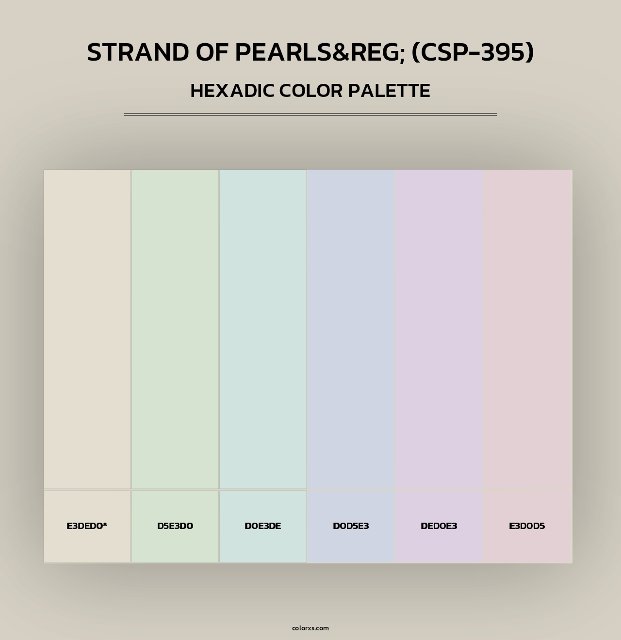 Strand of Pearls&reg; (CSP-395) - Hexadic Color Palette
