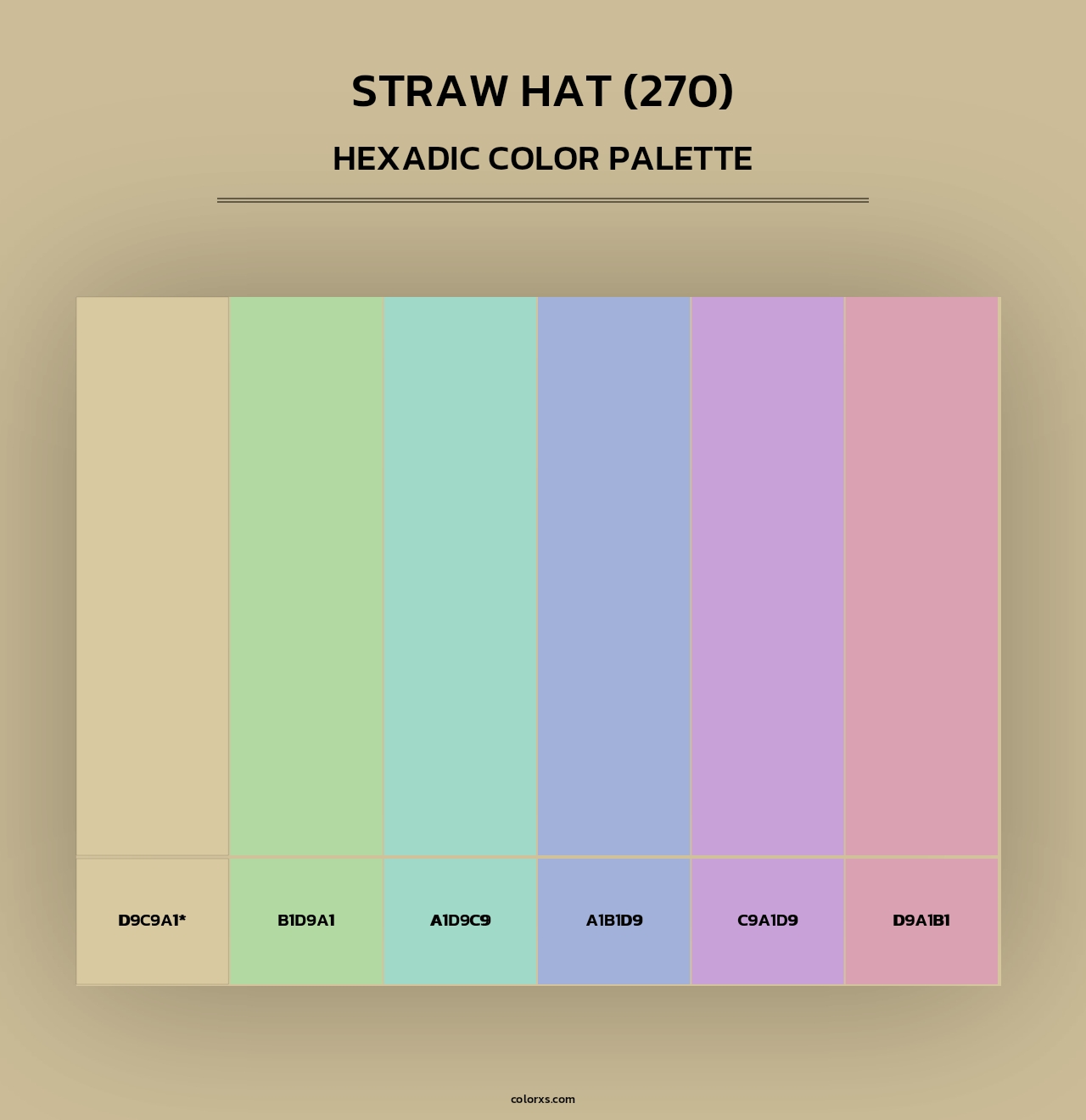 Straw Hat (270) - Hexadic Color Palette