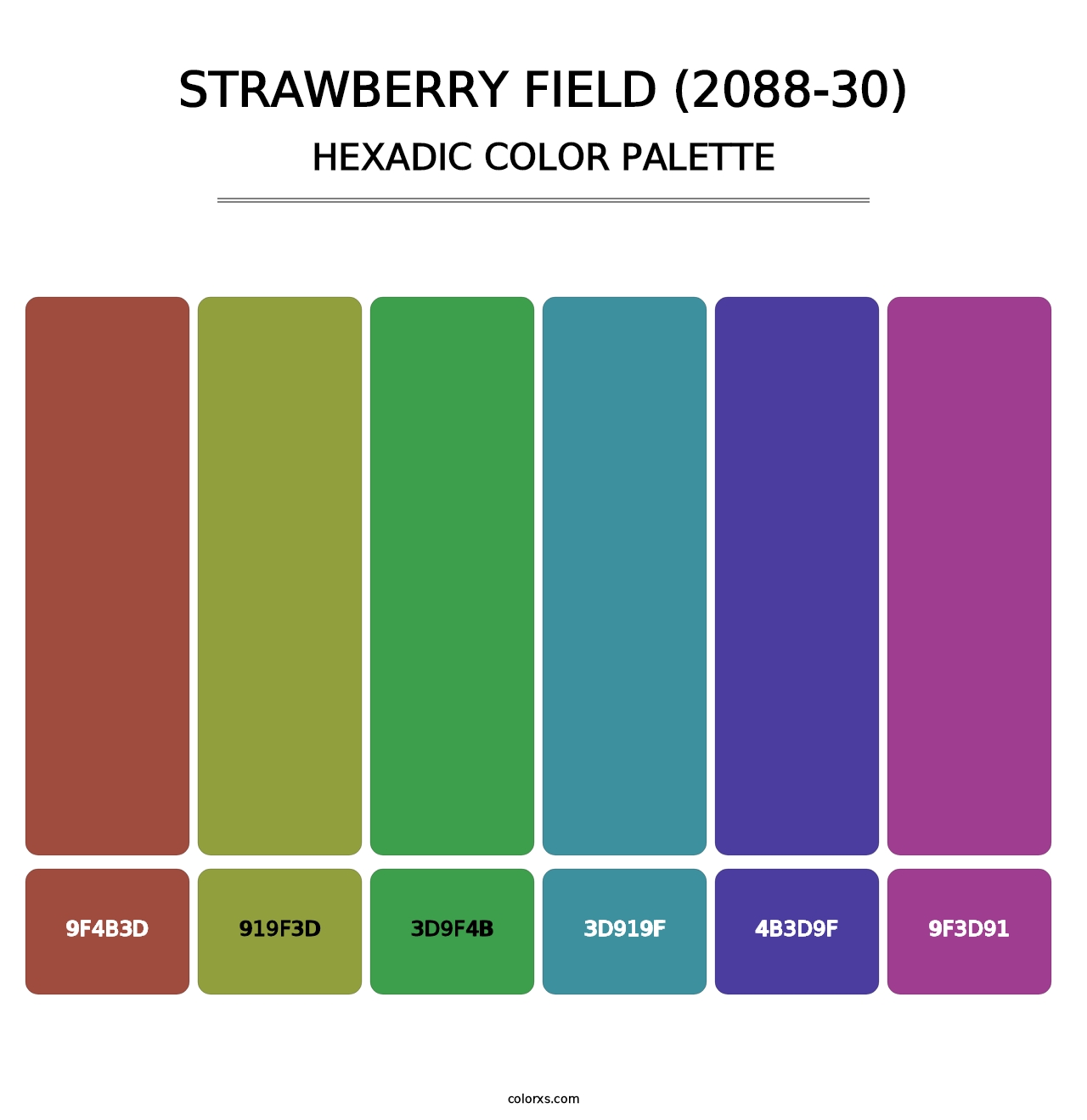 Strawberry Field (2088-30) - Hexadic Color Palette