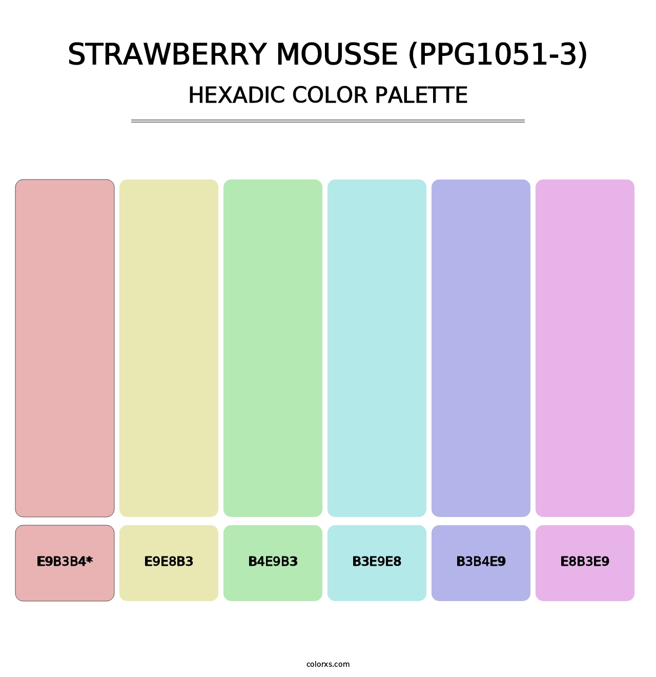 Strawberry Mousse (PPG1051-3) - Hexadic Color Palette