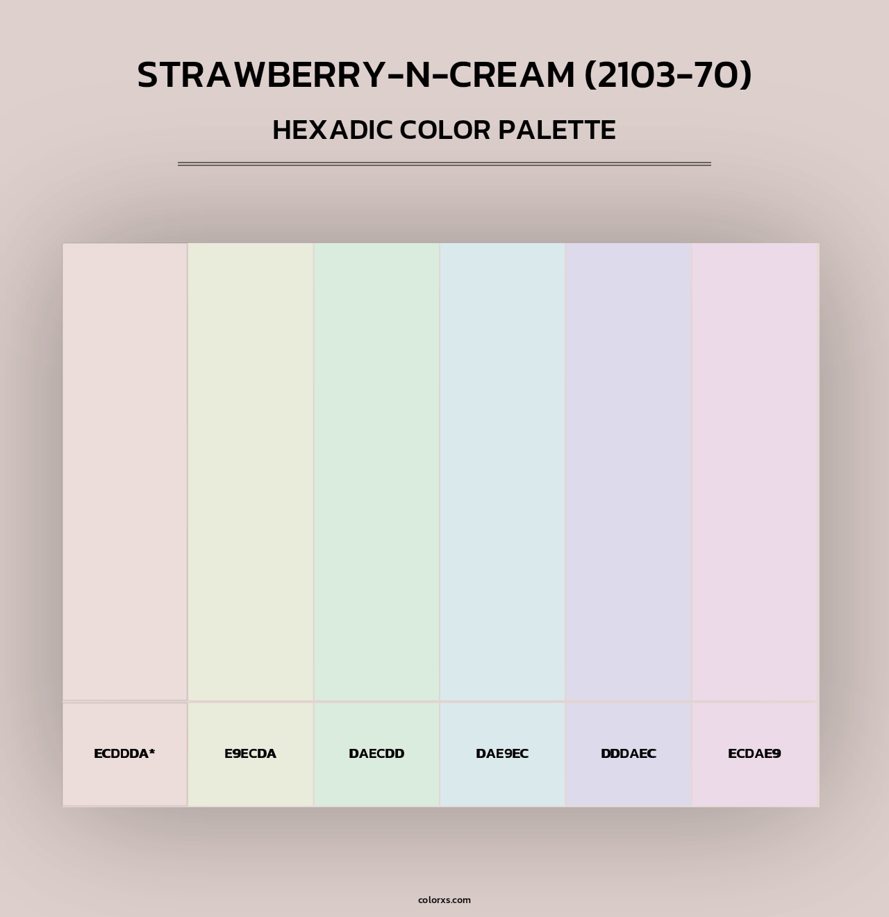 Strawberry-n-Cream (2103-70) - Hexadic Color Palette