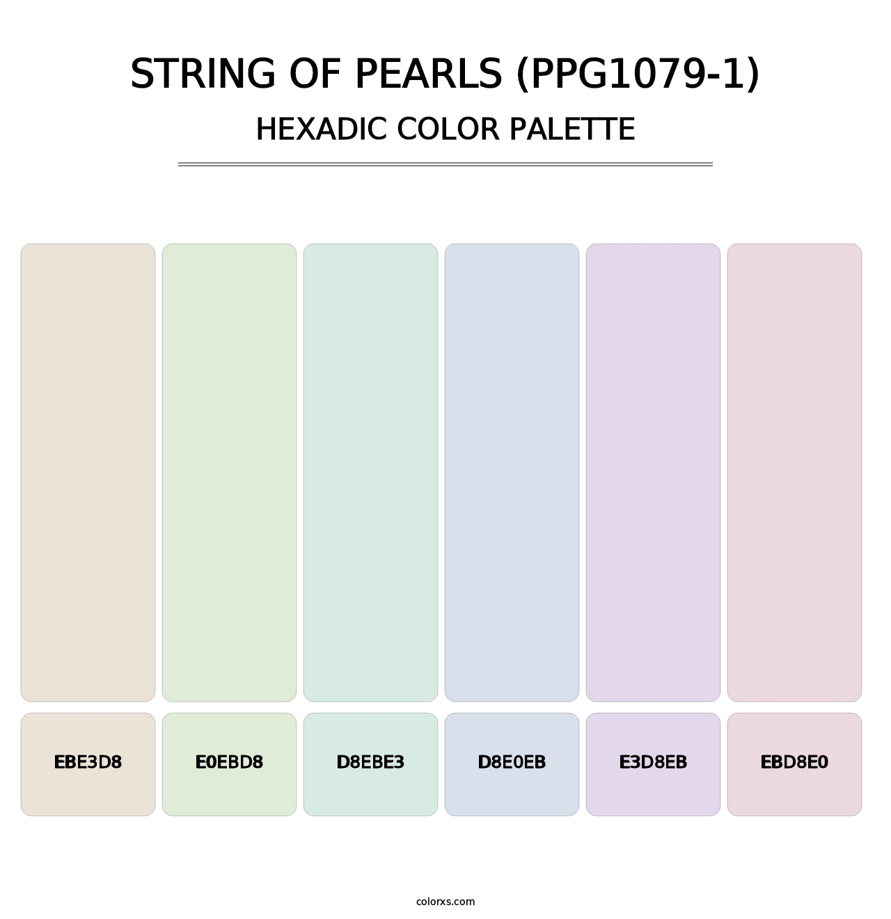 String Of Pearls (PPG1079-1) - Hexadic Color Palette