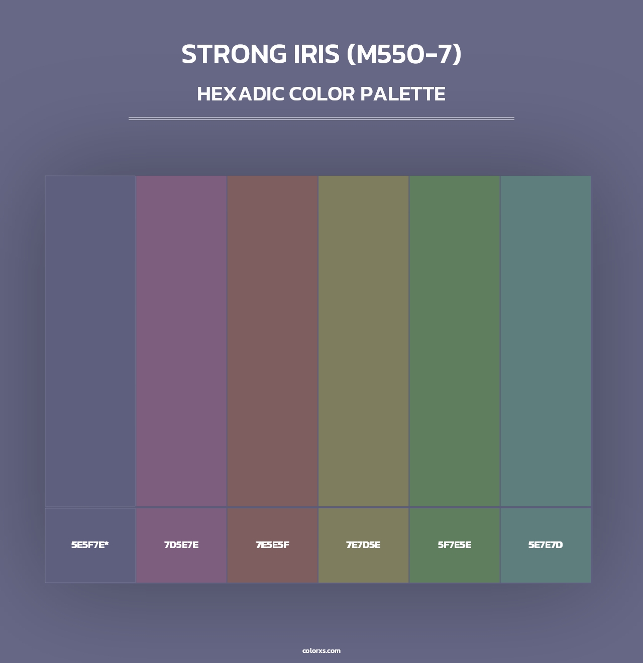 Strong Iris (M550-7) - Hexadic Color Palette