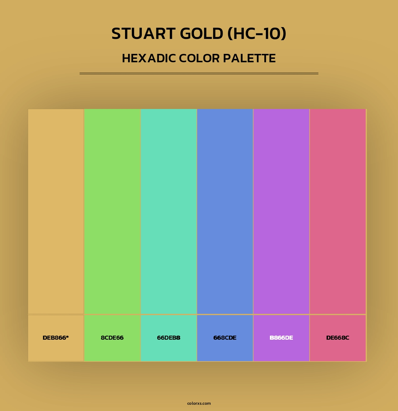 Stuart Gold (HC-10) - Hexadic Color Palette