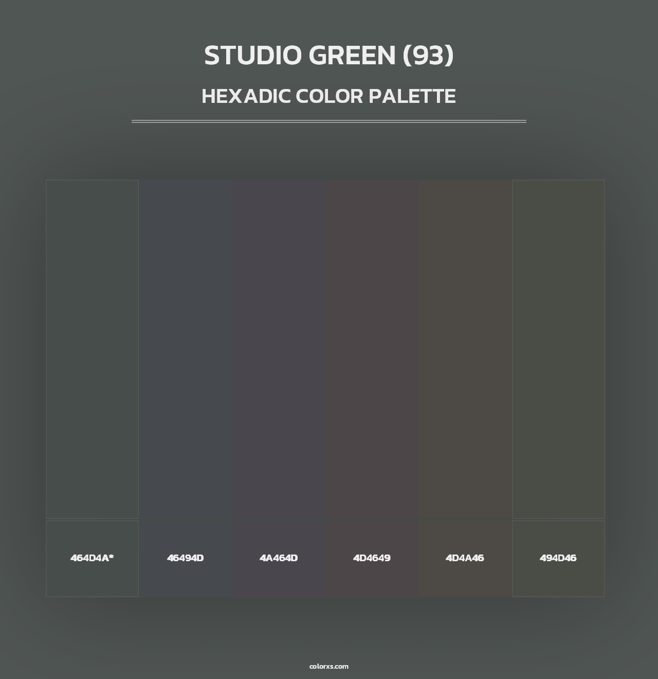 Studio Green (93) - Hexadic Color Palette