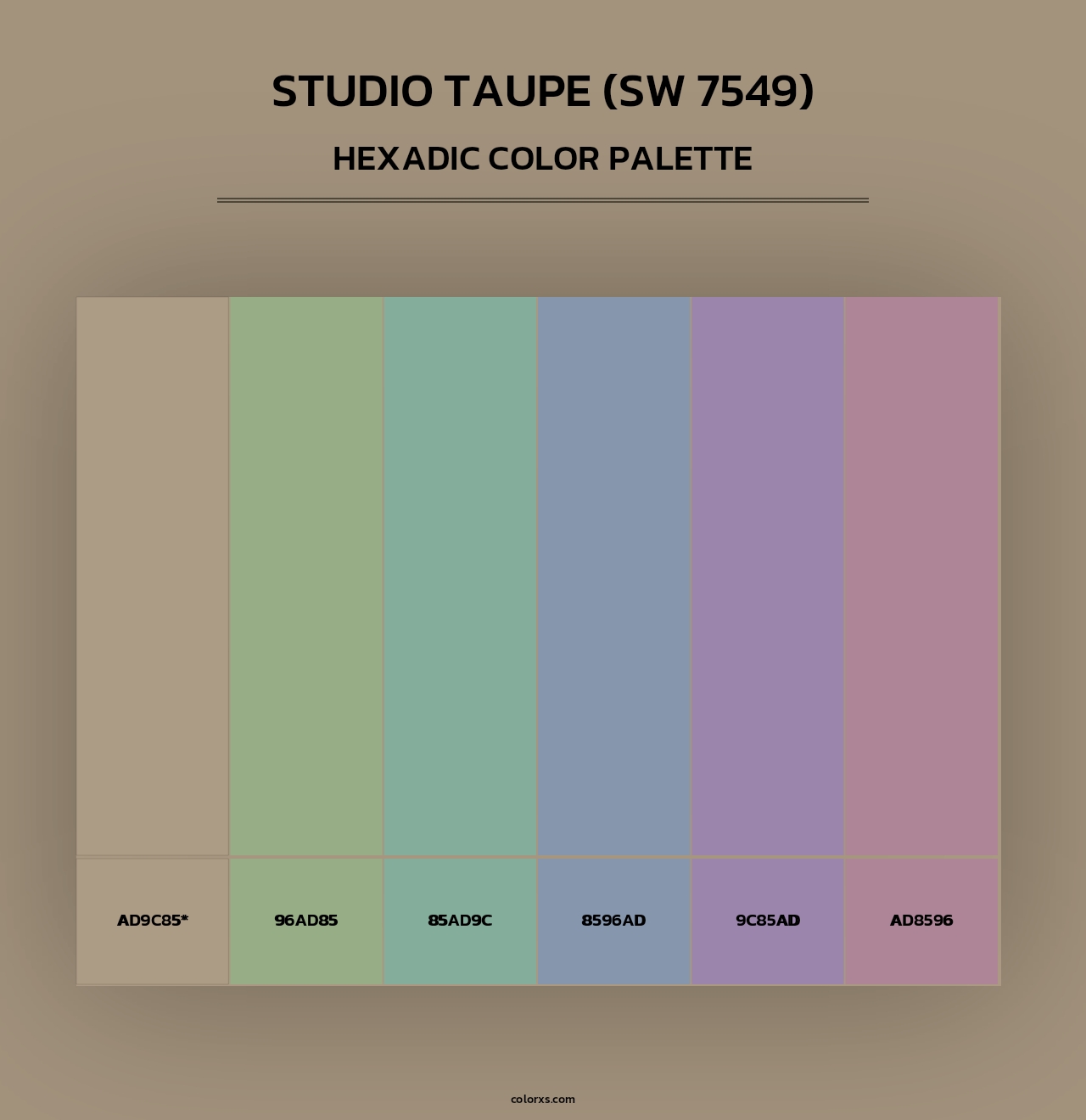 Studio Taupe (SW 7549) - Hexadic Color Palette