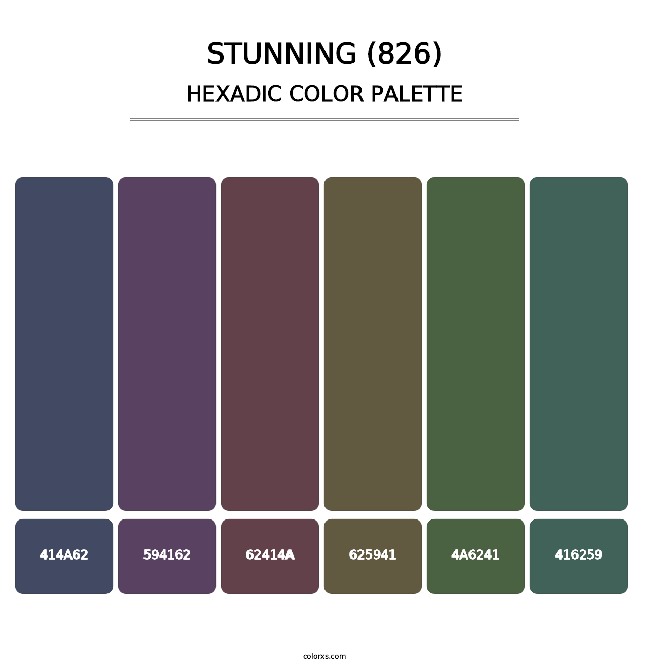 Stunning (826) - Hexadic Color Palette