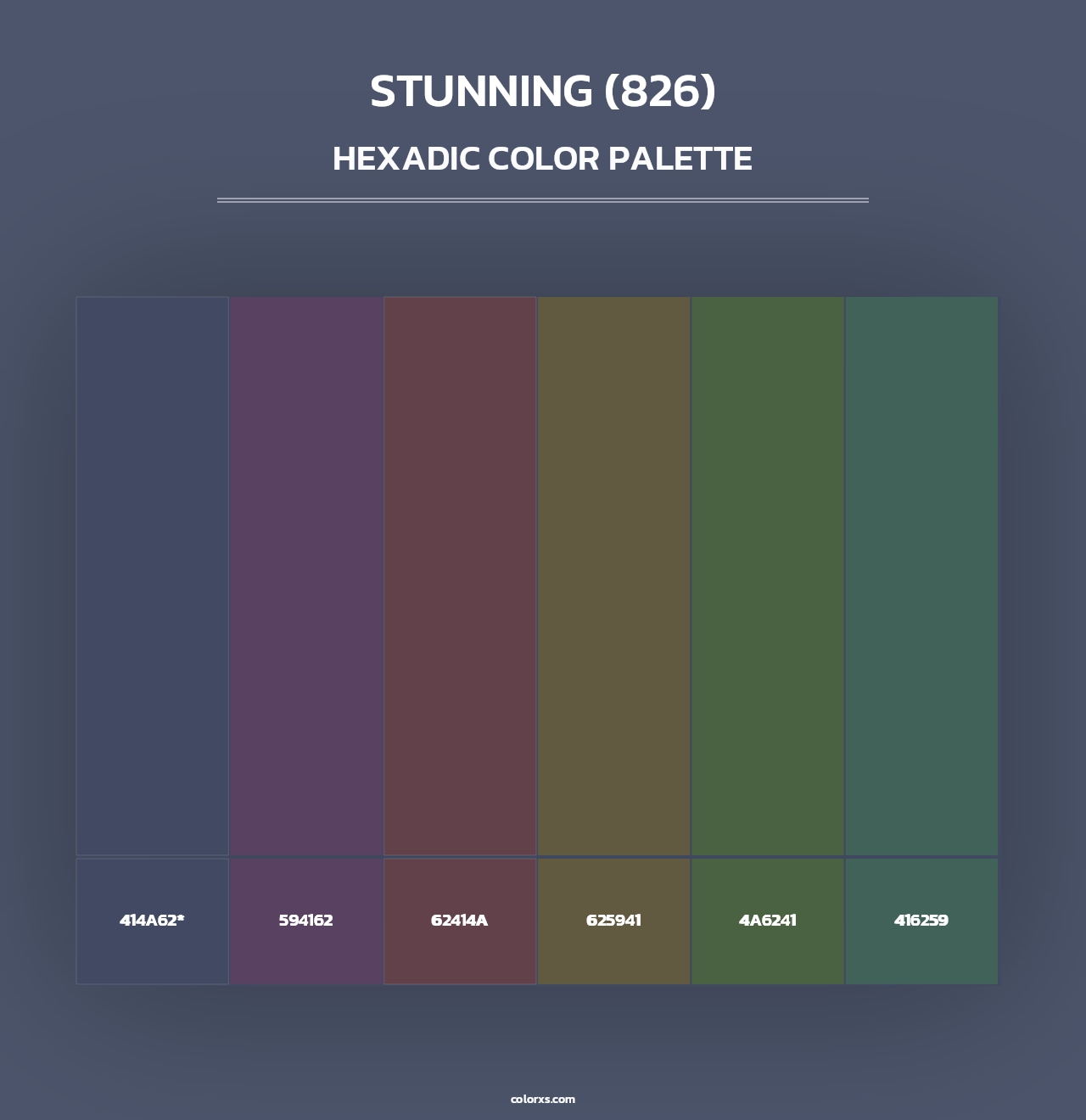 Stunning (826) - Hexadic Color Palette
