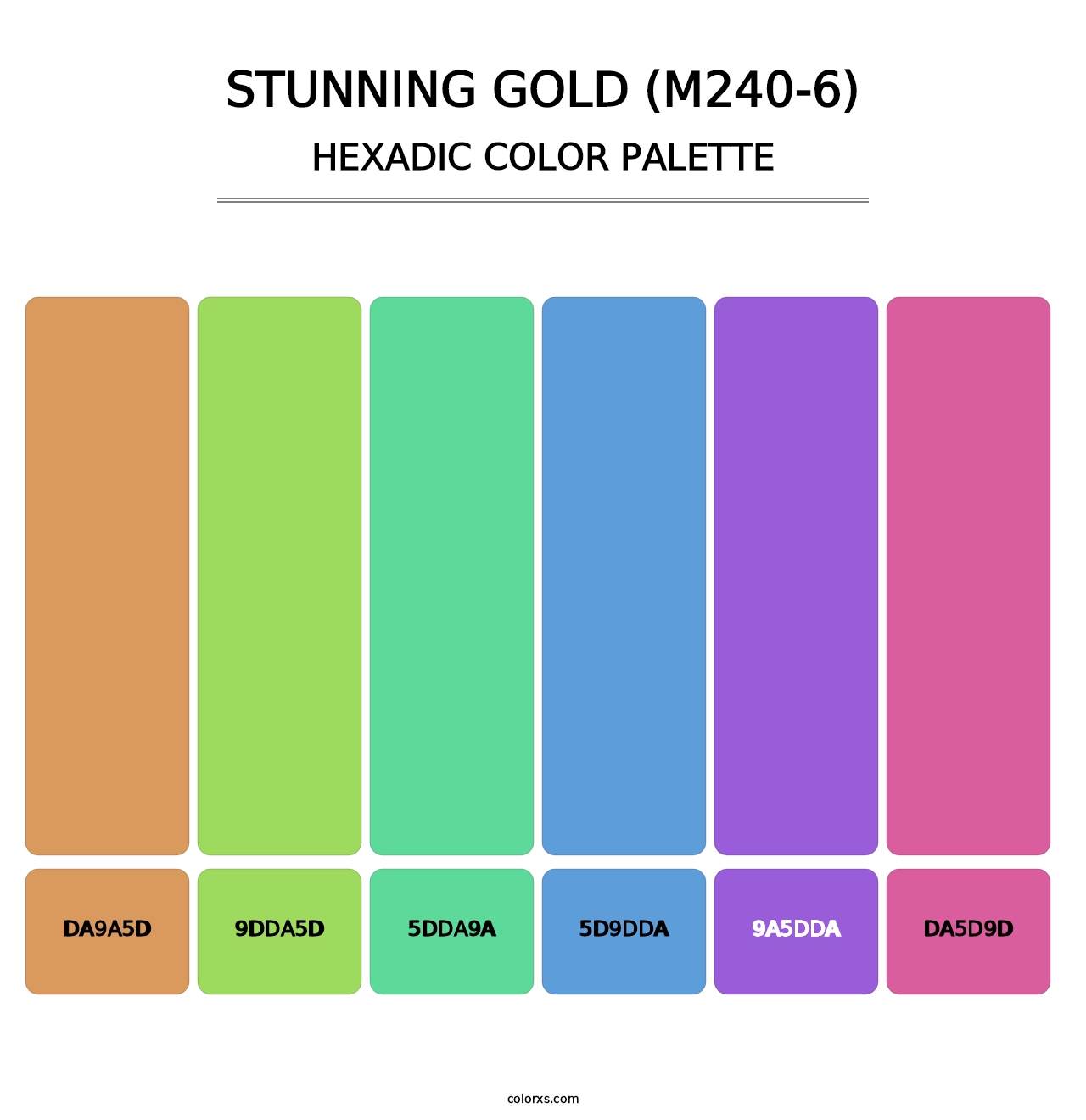 Stunning Gold (M240-6) - Hexadic Color Palette