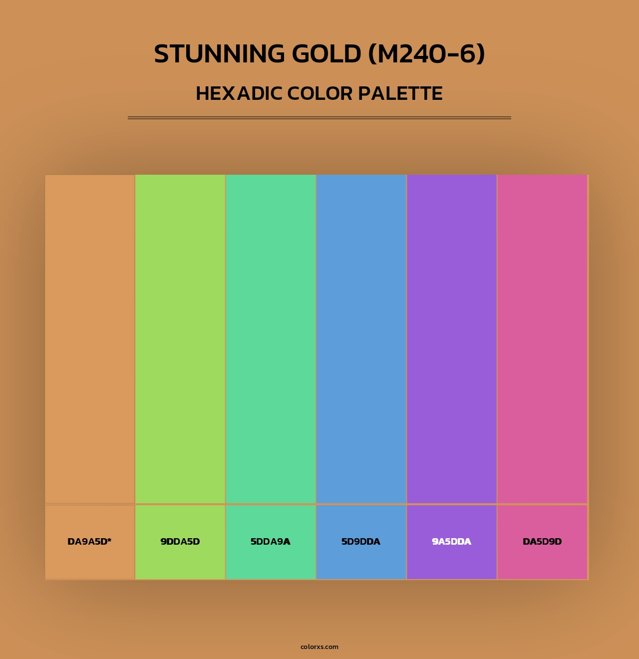 Stunning Gold (M240-6) - Hexadic Color Palette