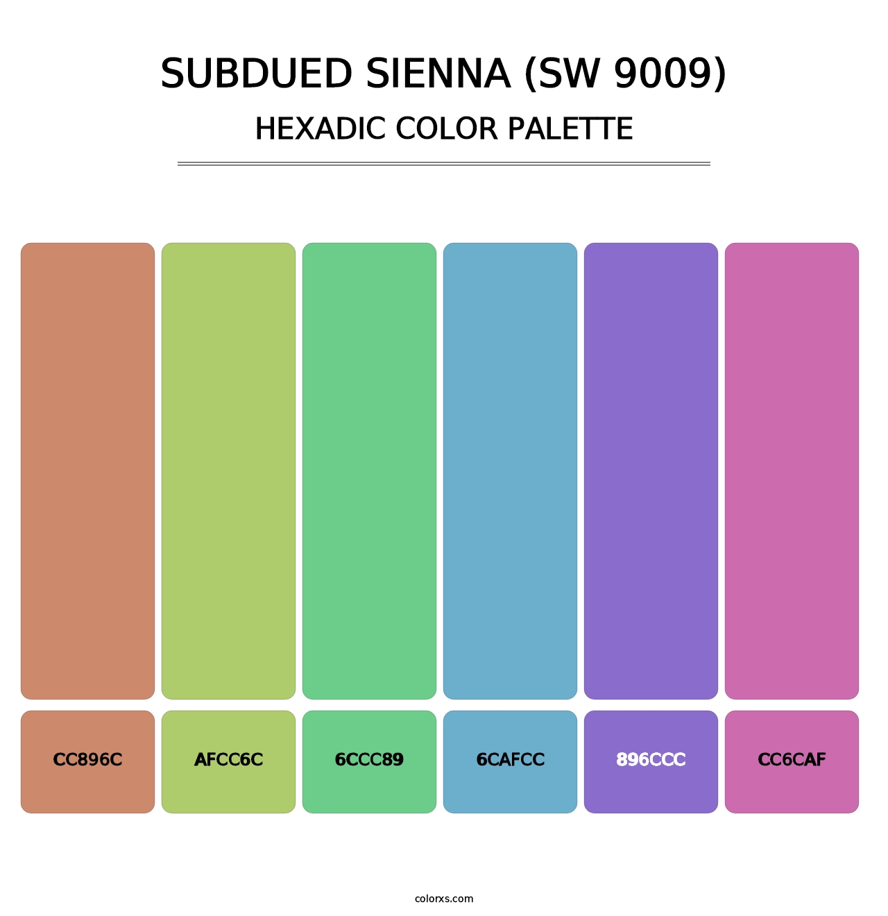 Subdued Sienna (SW 9009) - Hexadic Color Palette