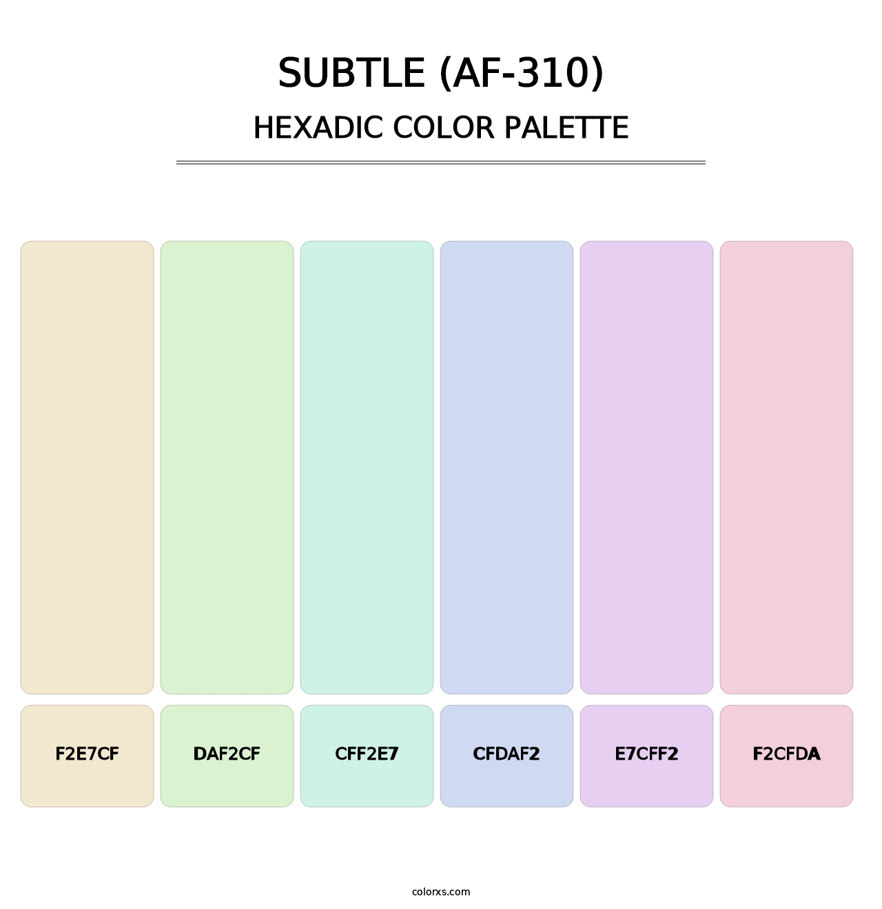 Subtle (AF-310) - Hexadic Color Palette