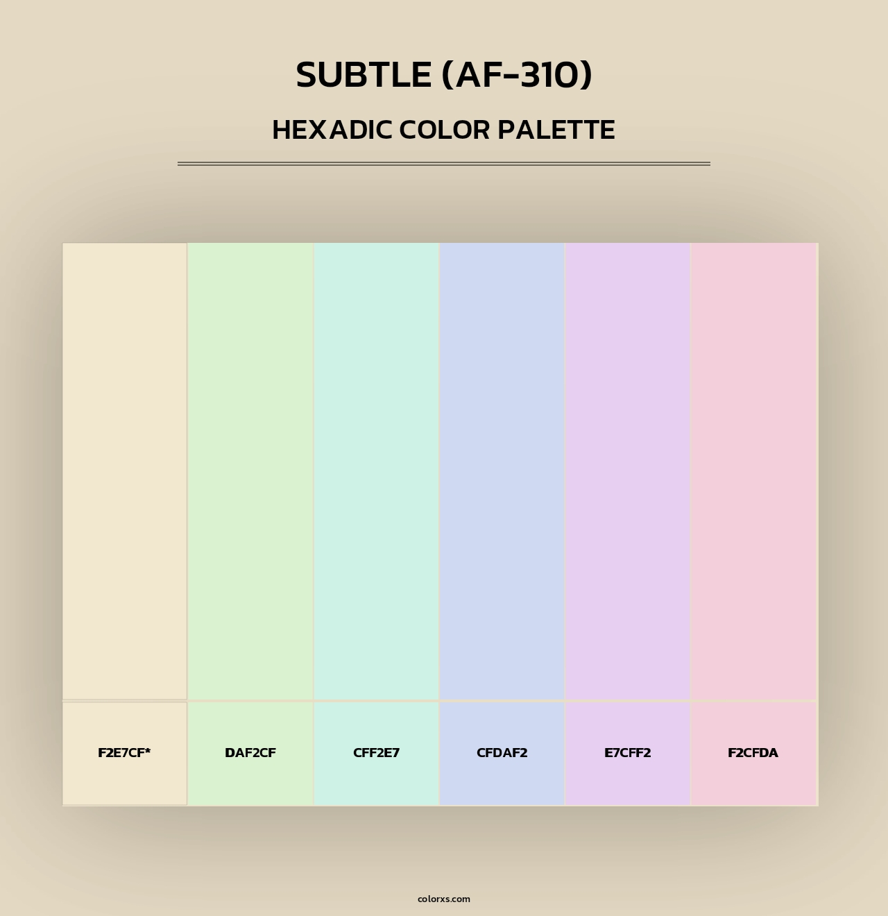 Subtle (AF-310) - Hexadic Color Palette