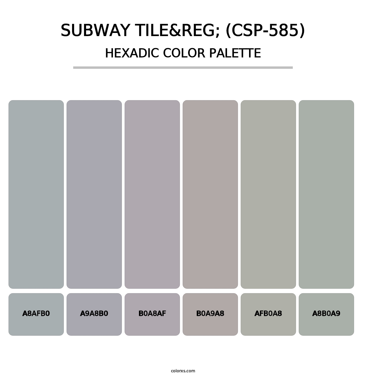 Subway Tile&reg; (CSP-585) - Hexadic Color Palette
