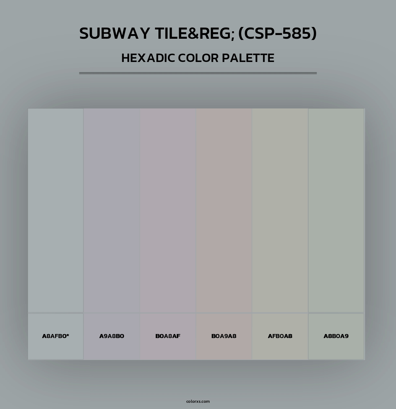 Subway Tile&reg; (CSP-585) - Hexadic Color Palette