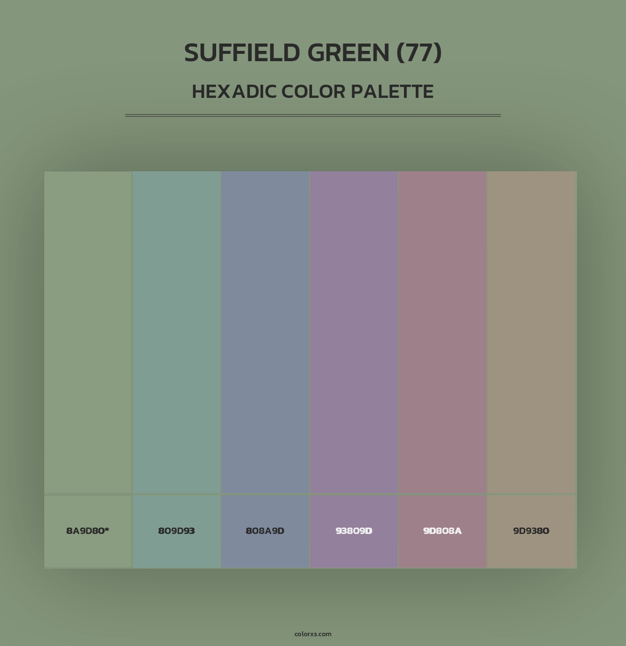 Suffield Green (77) - Hexadic Color Palette