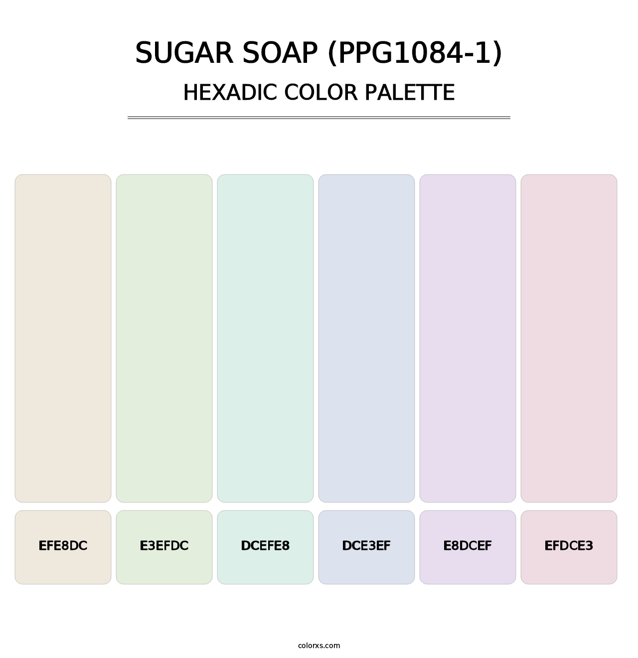 Sugar Soap (PPG1084-1) - Hexadic Color Palette