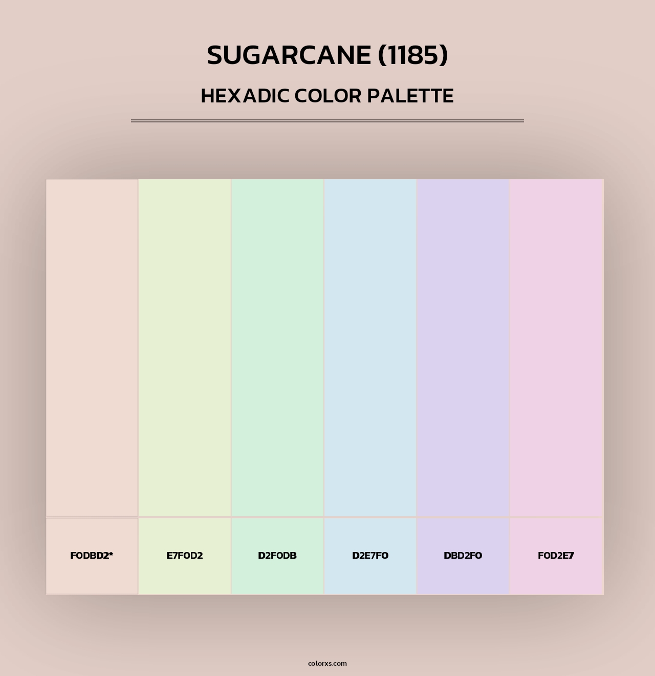 Sugarcane (1185) - Hexadic Color Palette