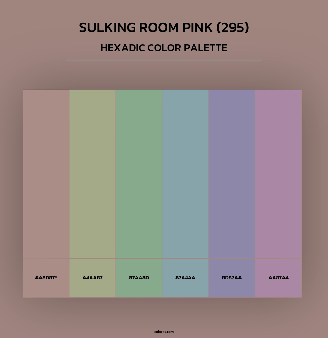 Sulking Room Pink (295) - Hexadic Color Palette