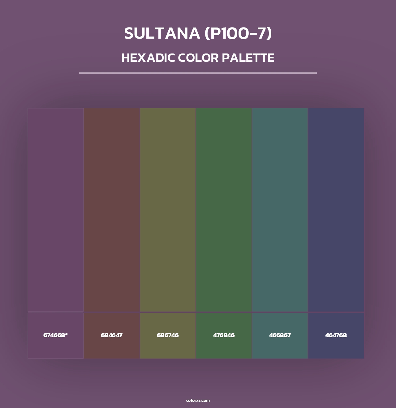 Sultana (P100-7) - Hexadic Color Palette