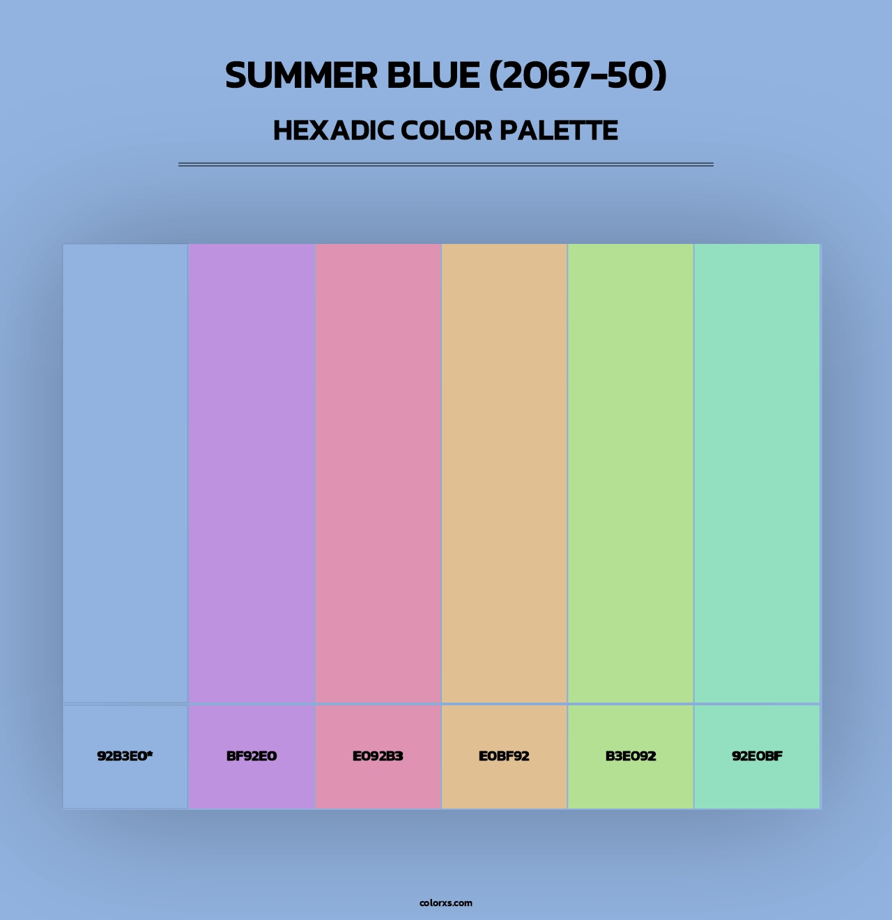 Summer Blue (2067-50) - Hexadic Color Palette
