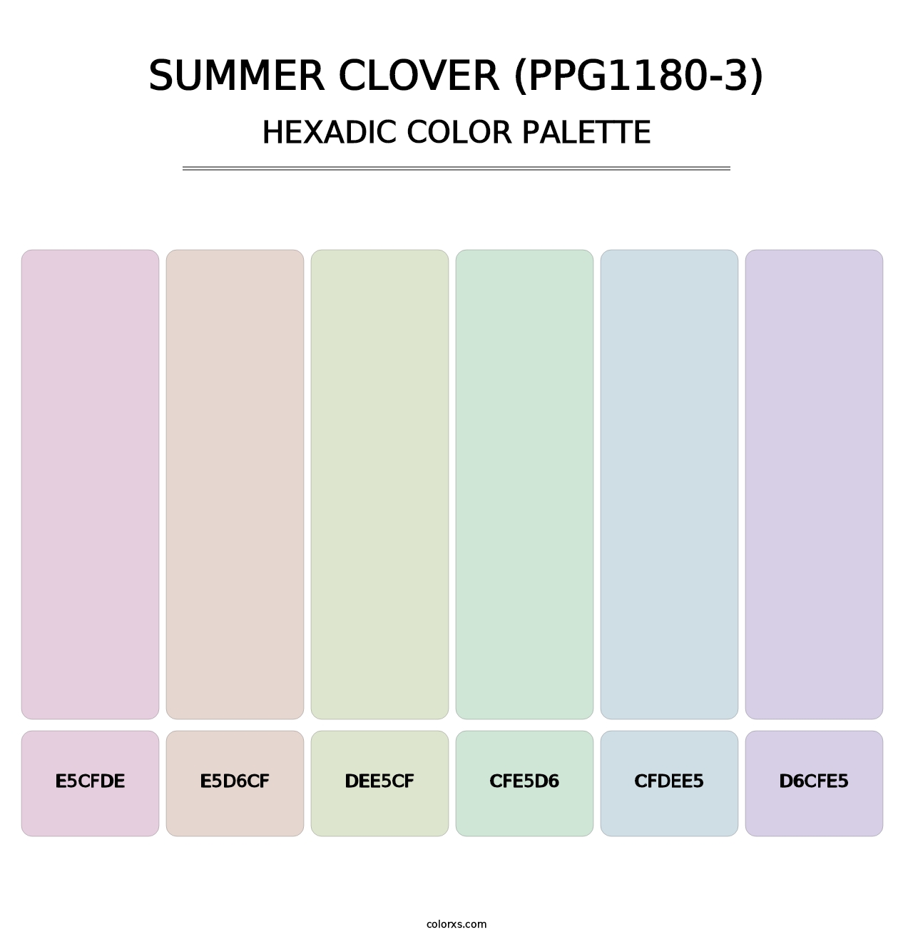 Summer Clover (PPG1180-3) - Hexadic Color Palette