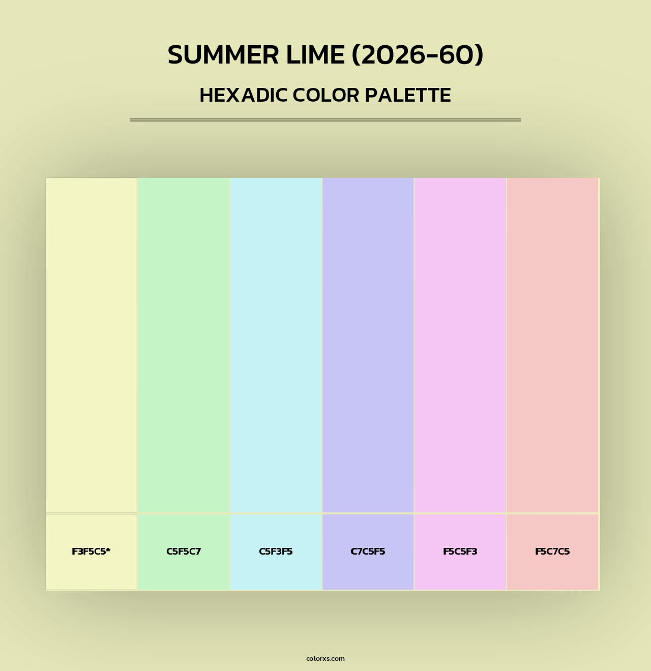 Summer Lime (2026-60) - Hexadic Color Palette