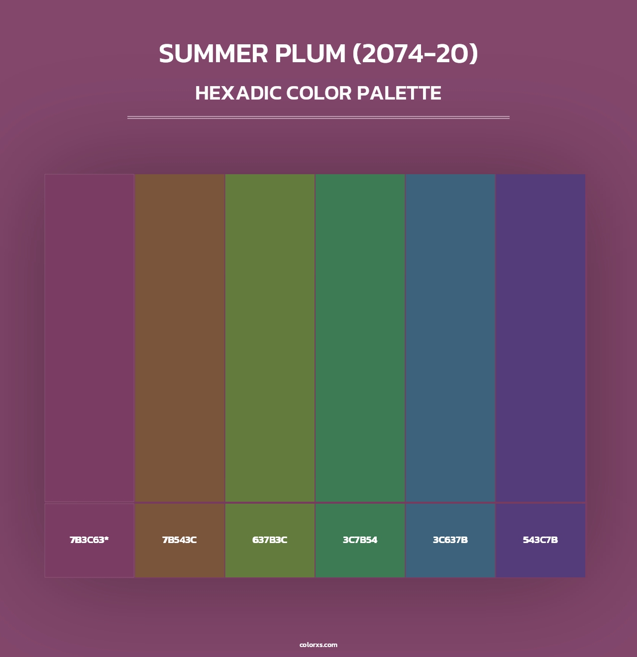 Summer Plum (2074-20) - Hexadic Color Palette