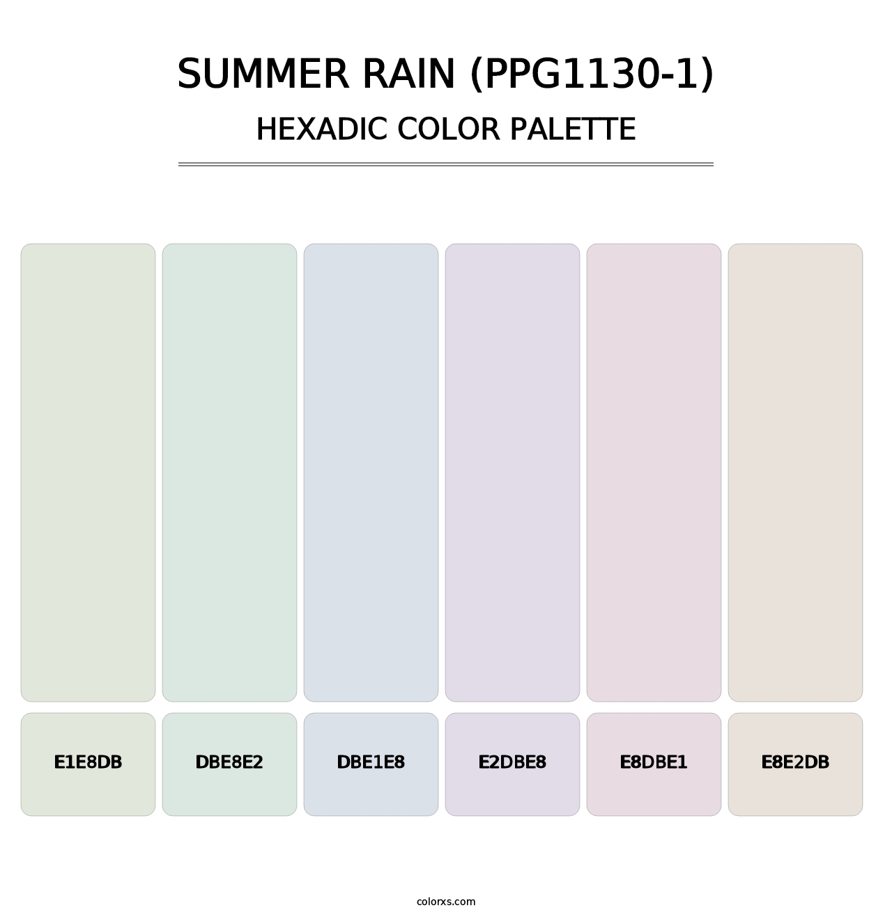 Summer Rain (PPG1130-1) - Hexadic Color Palette