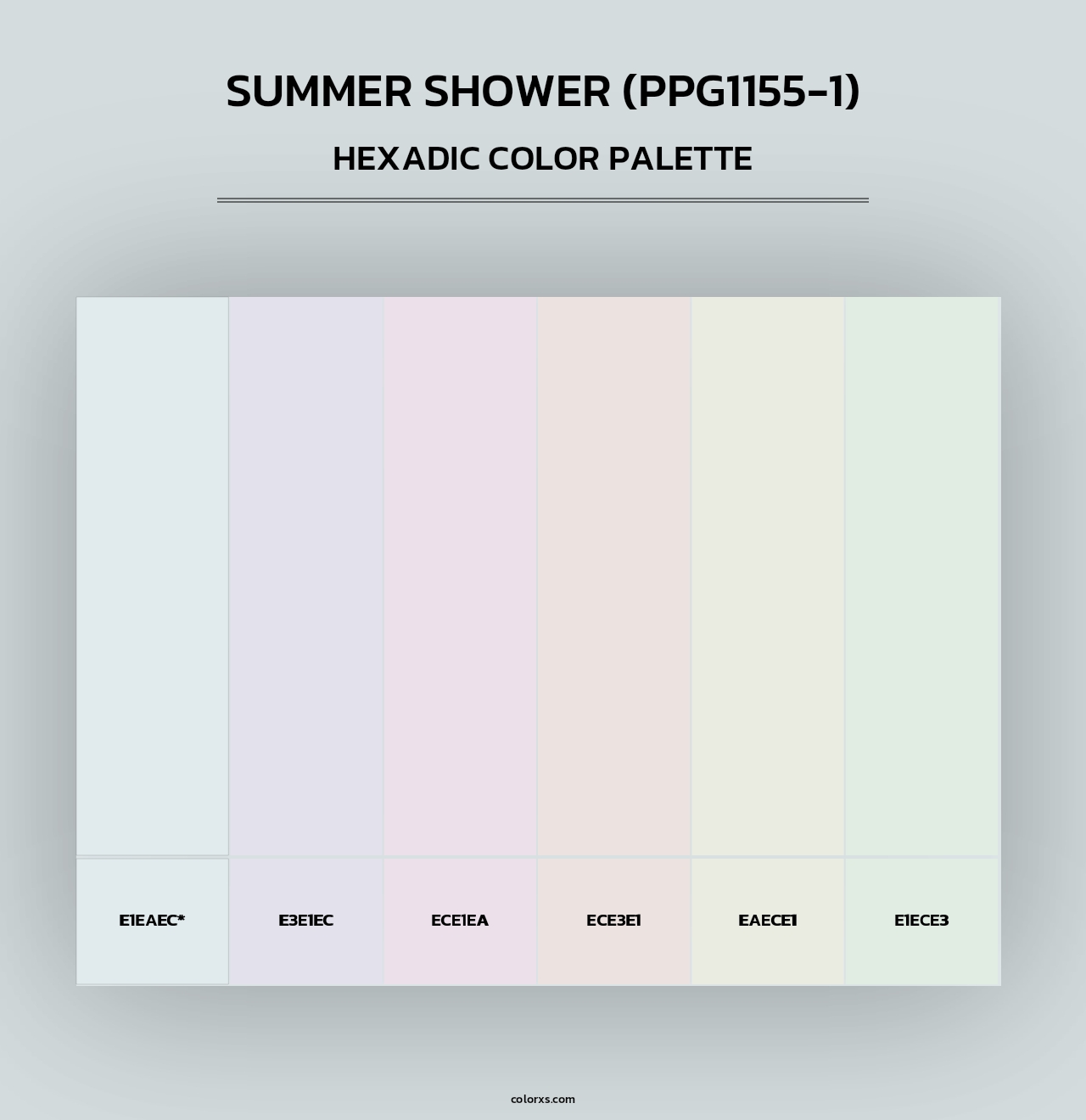 Summer Shower (PPG1155-1) - Hexadic Color Palette