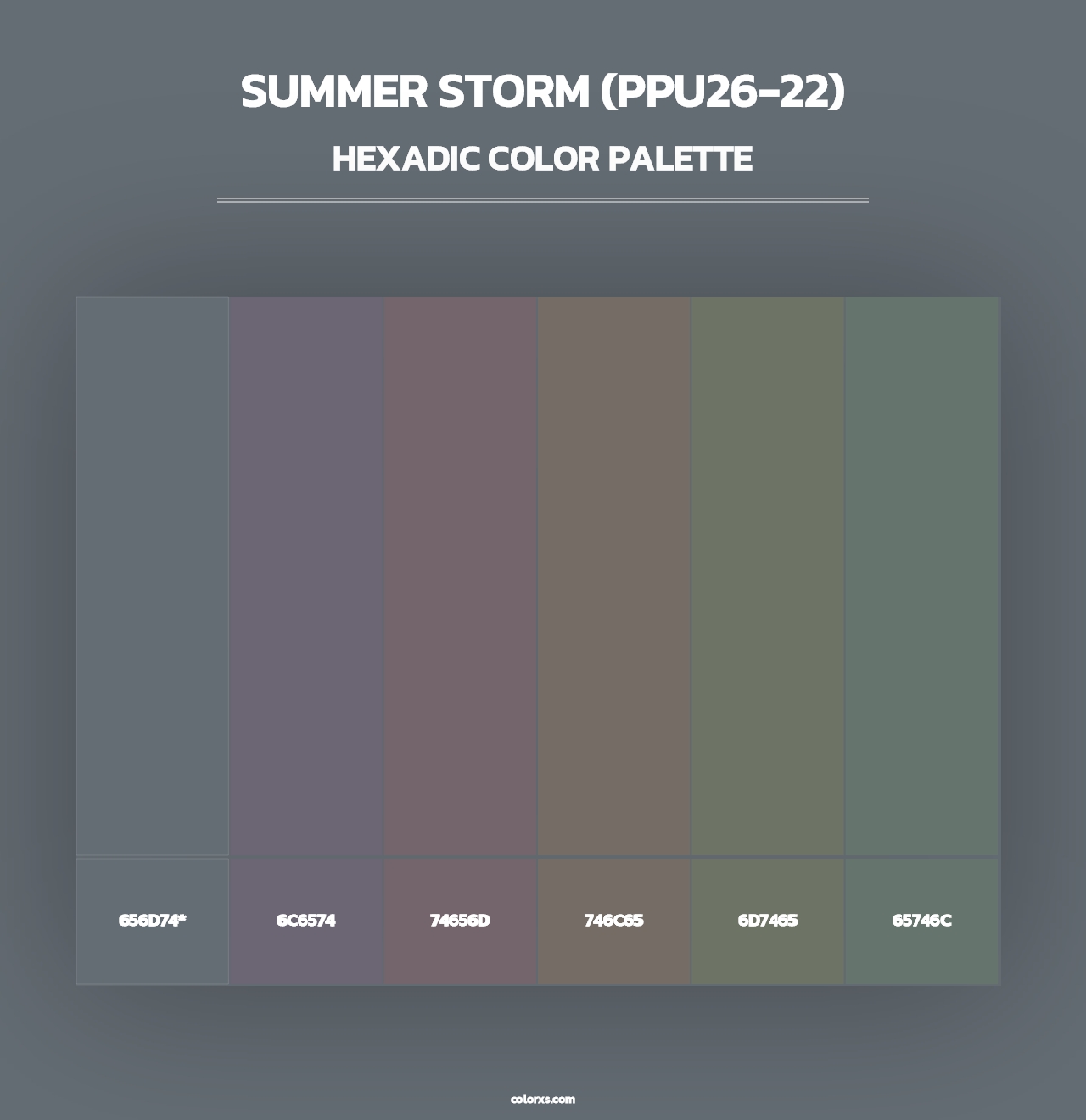 Summer Storm (PPU26-22) - Hexadic Color Palette