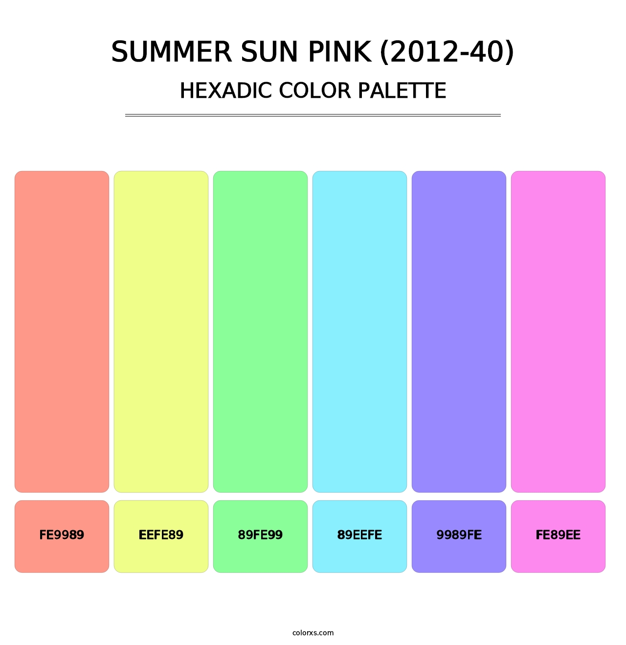 Summer Sun Pink (2012-40) - Hexadic Color Palette