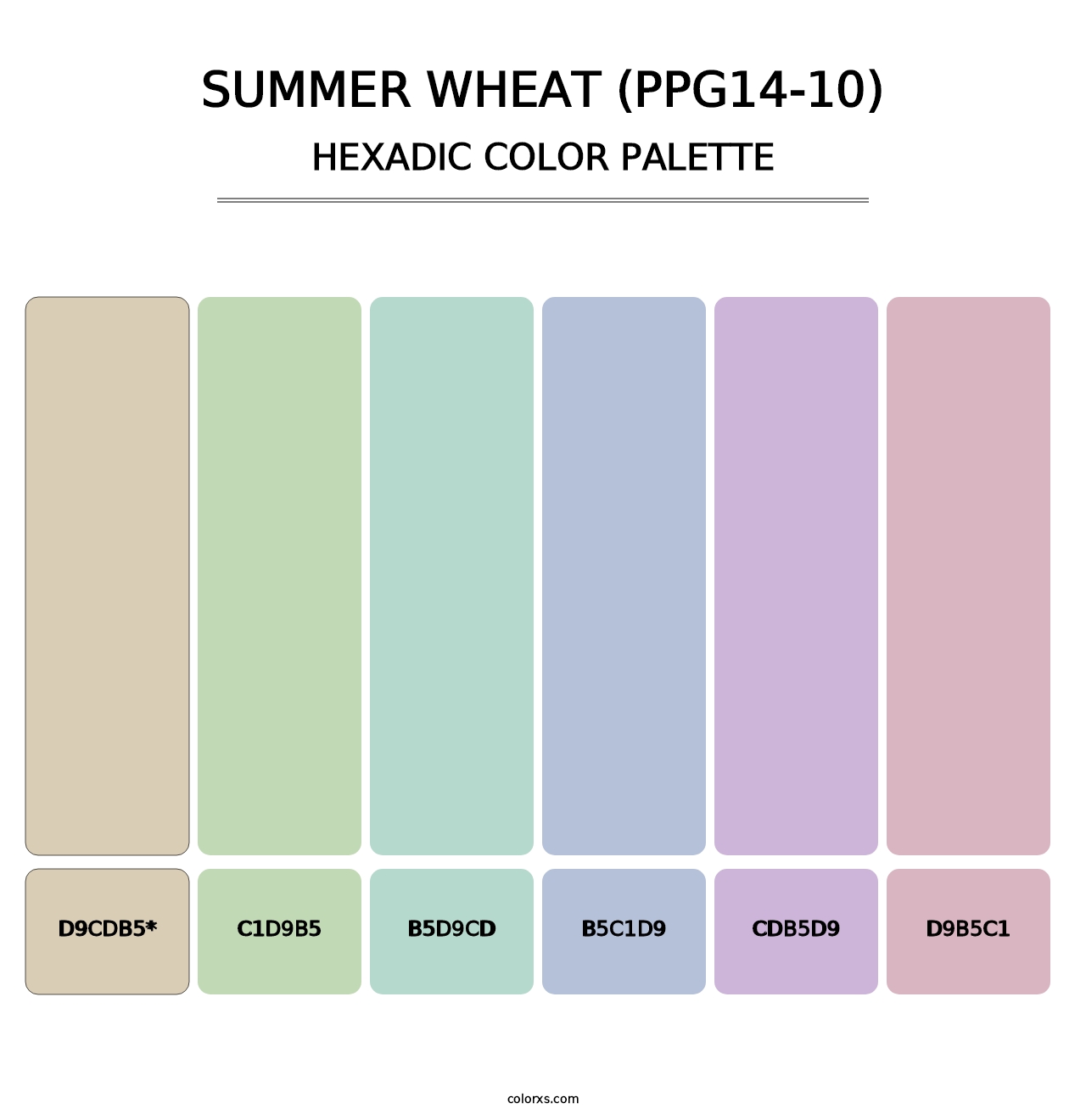 Summer Wheat (PPG14-10) - Hexadic Color Palette