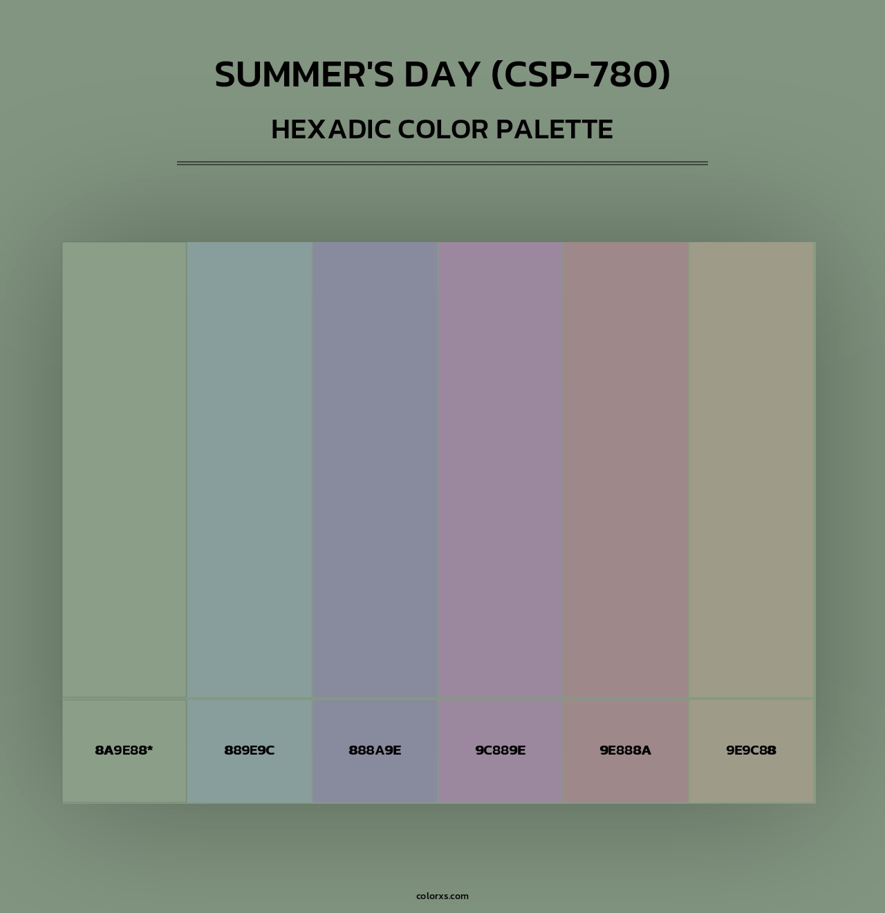 Summer's Day (CSP-780) - Hexadic Color Palette