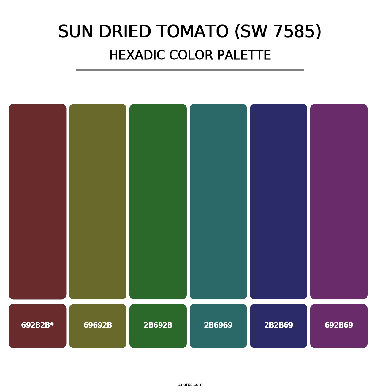 Sun Dried Tomato (SW 7585) - Hexadic Color Palette
