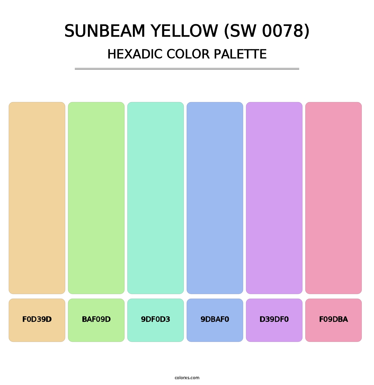 Sunbeam Yellow (SW 0078) - Hexadic Color Palette